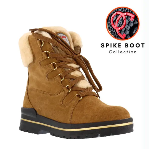 Olang Meribel Shearling Laceup Spike