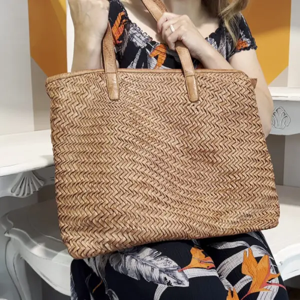 Kunitz Handbags 4728 The Market Day Tan