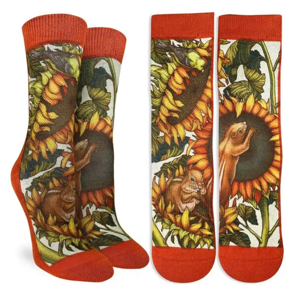 Good Luck Sock Wo Autumn Chipmunks