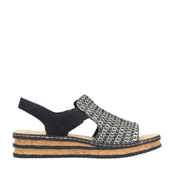 Rieker 62971 Wedge Vamp Sandal