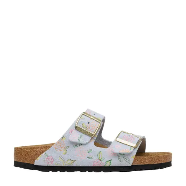 Birkenstock Arizona Babyblu Flower Suede R