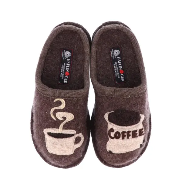 Haflinger Coffee Felt Sole Slipper