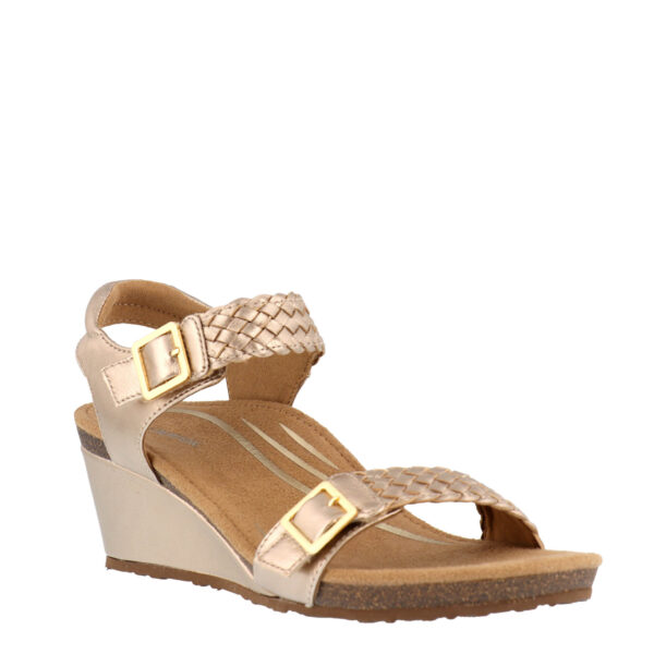 Aetrex Grace Wedge 3-Strap Sandal