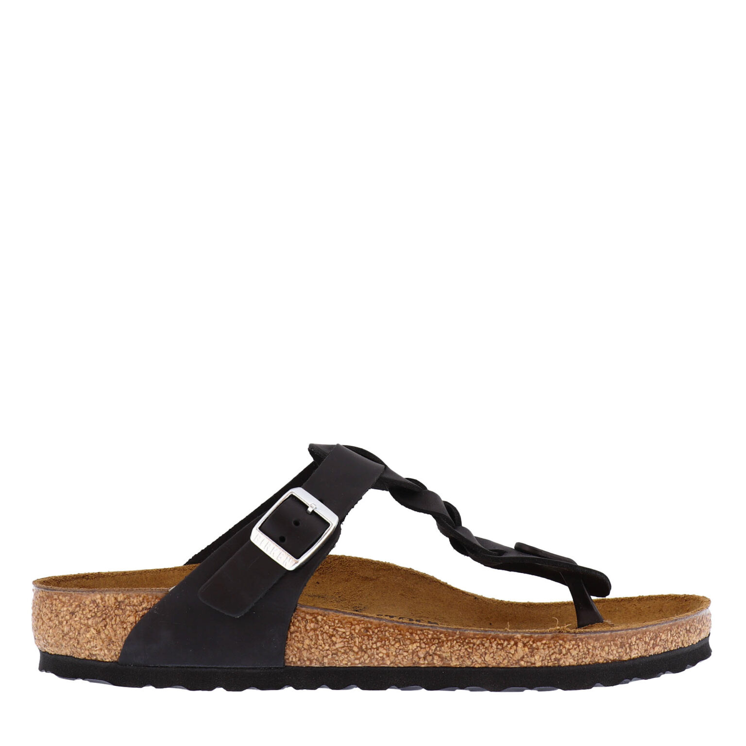 Birkenstock Gizeh Braided Black Oiled - Kunitz Shoes
