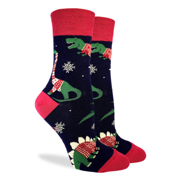 Good Luck Socks Womens Dino Christmas