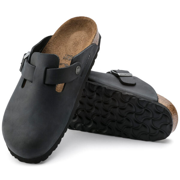 Birkenstock Boston Oiled Leather Black - Kunitz Shoes