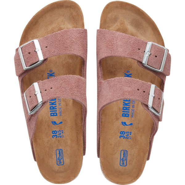 Skuldre på skuldrene Tahiti lejr Birkenstock Arizona Soft Pink Clay Suede - Kunitz Shoes