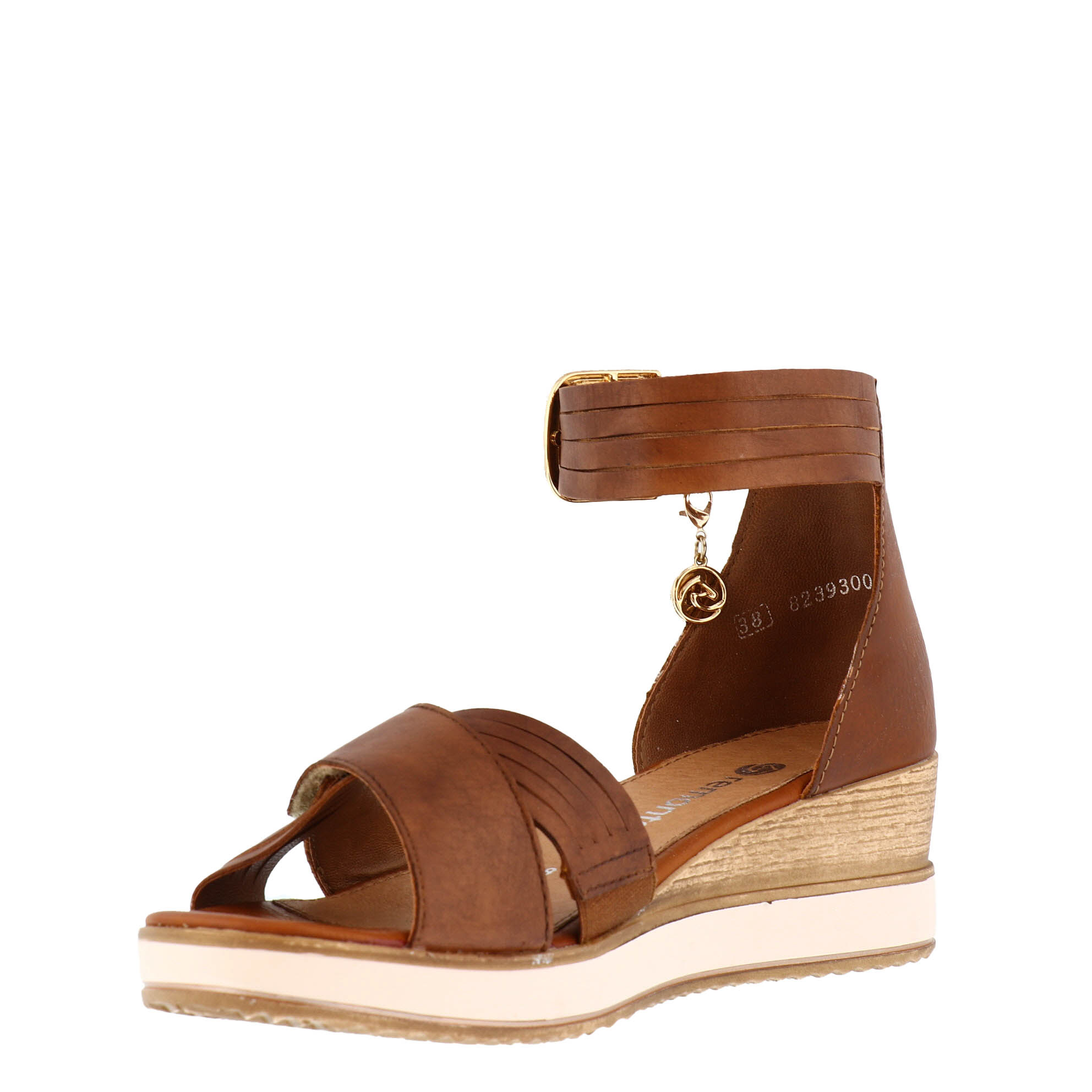 Brown ankle strap clearance wedges