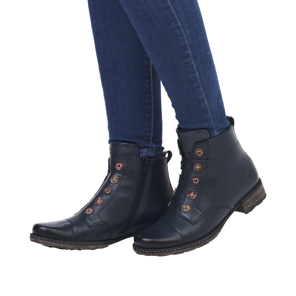 Navy ankle boots clearance sale