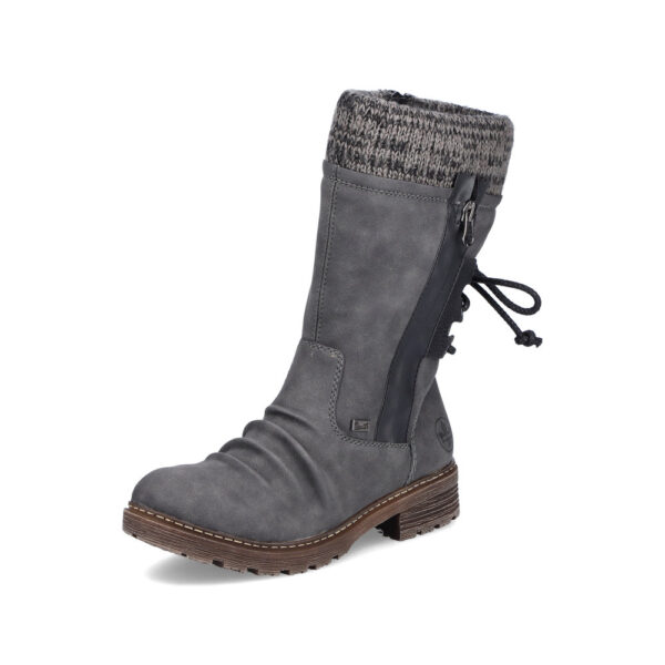 Z4756 Mid Boot With Knit Cuff - Kunitz Shoes