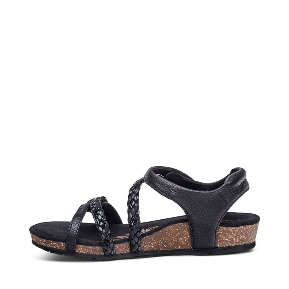natural Aetrex Jillian Braided Quarter Strap - Kunitz Shoes
