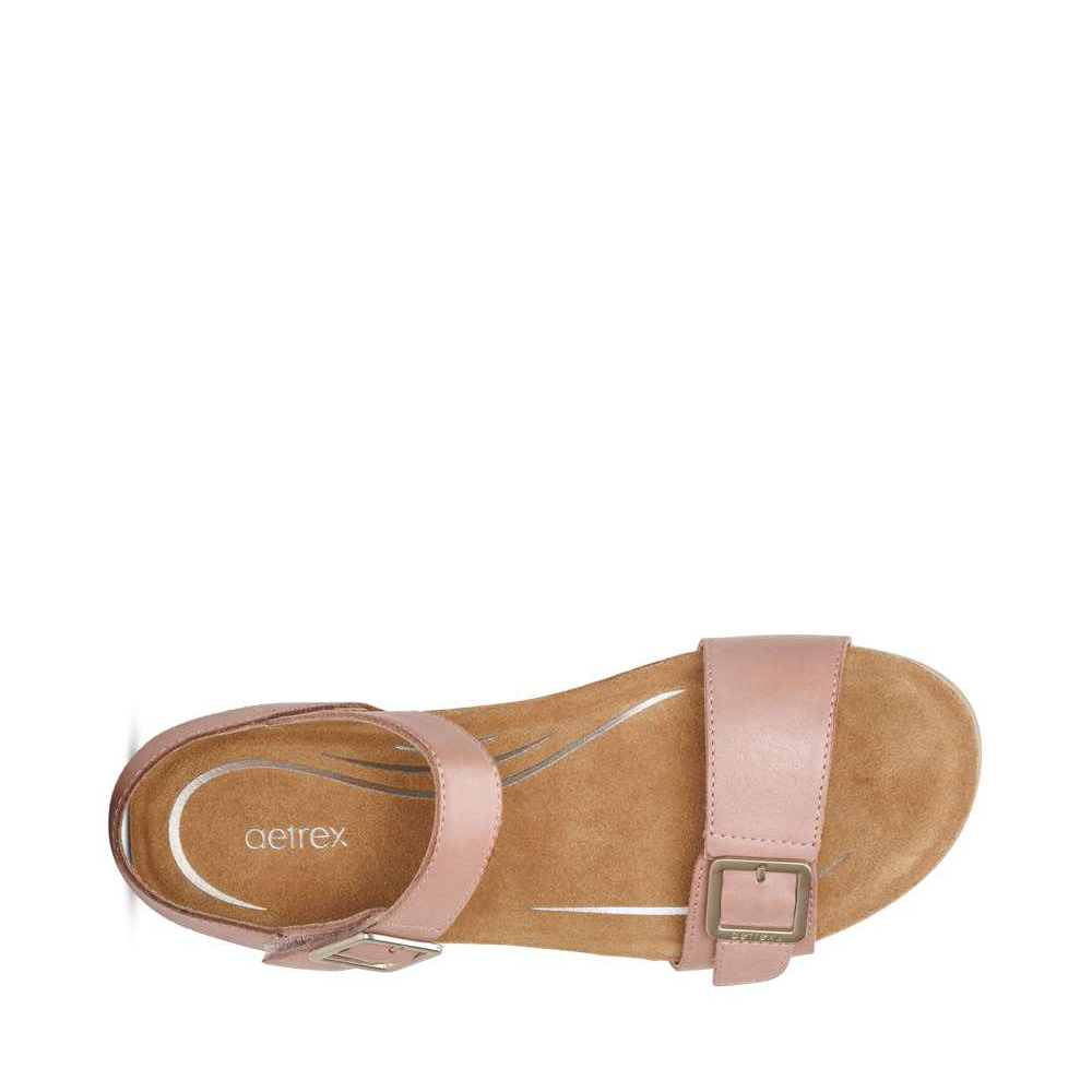 Aetrex Lexa Wedge Sandal - Kunitz Shoes
