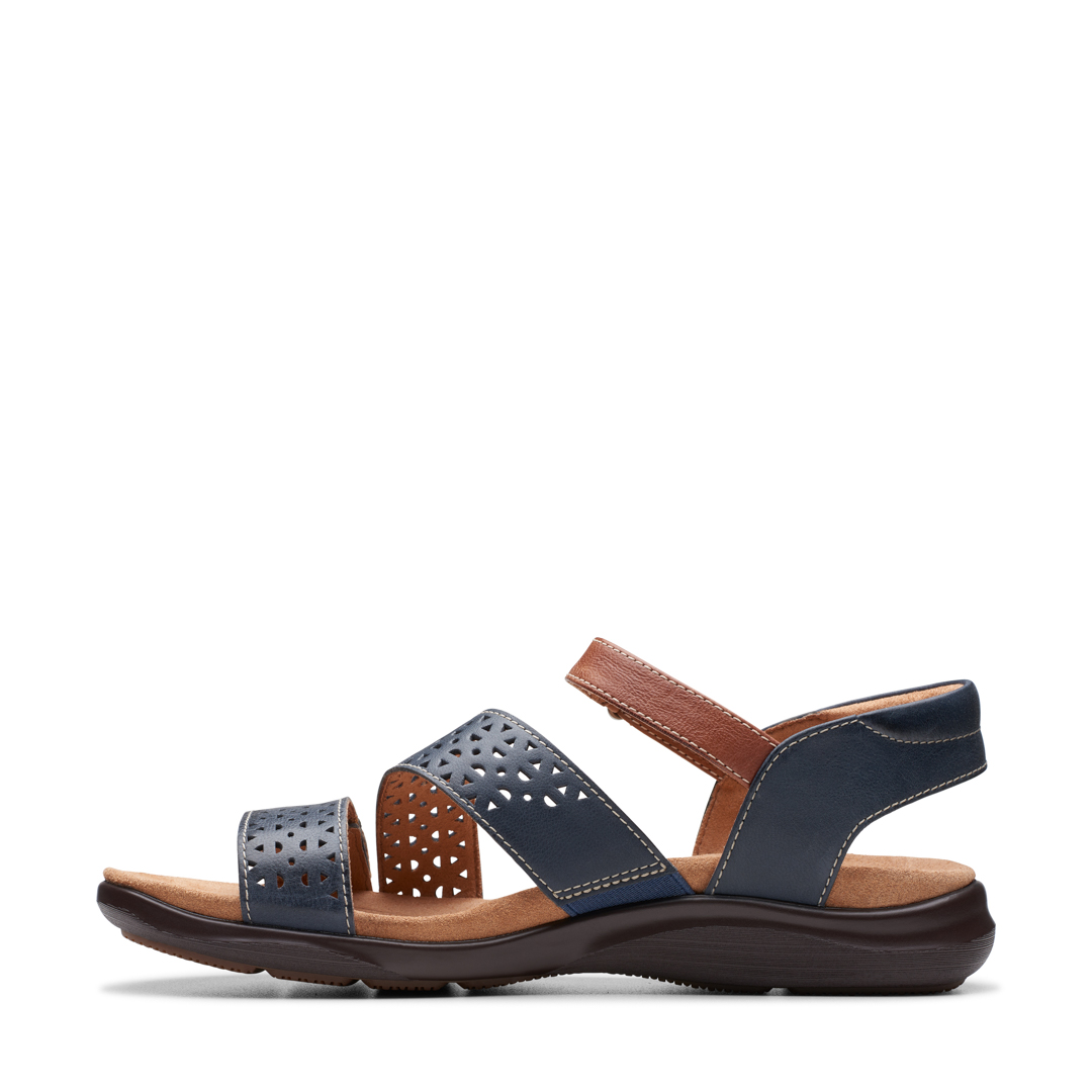 Clarks ladies navy sandals hotsell