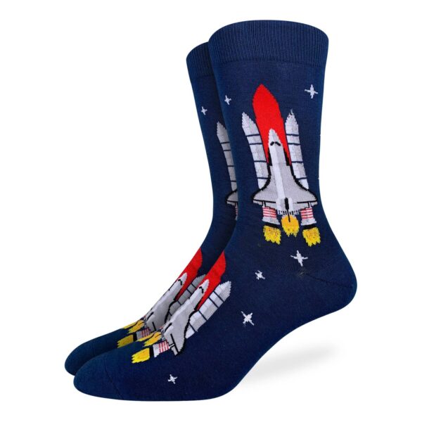 Good Luck Sock Men’s Space Shuttle Socks