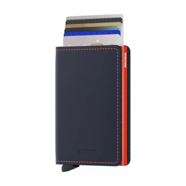 Secrid_Slimwallet_Matte_Night_Blue__Orange_Front_Cards_SQUAREEDIT