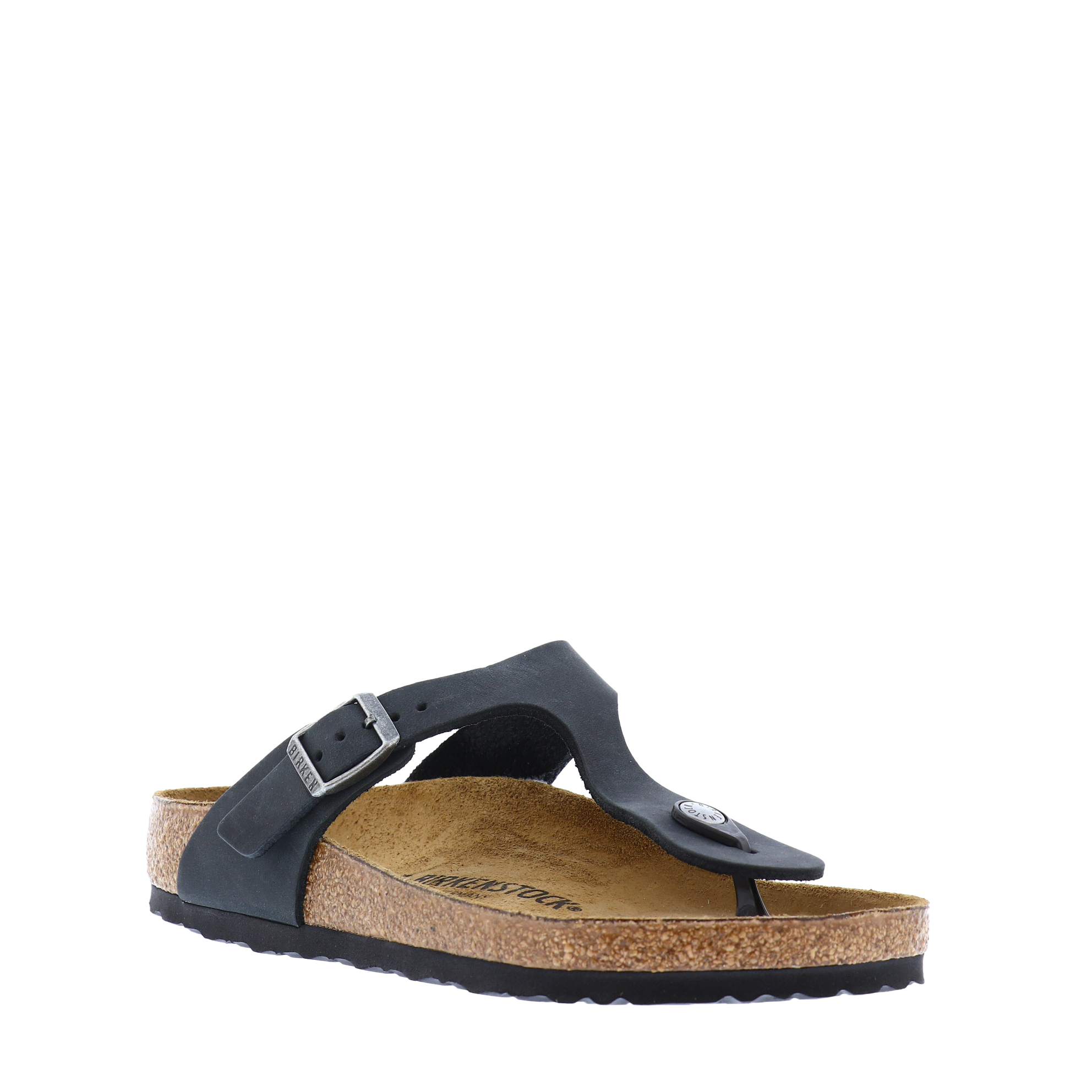 Birkenstock Gizeh Black Oil Ltr R - Kunitz Shoes