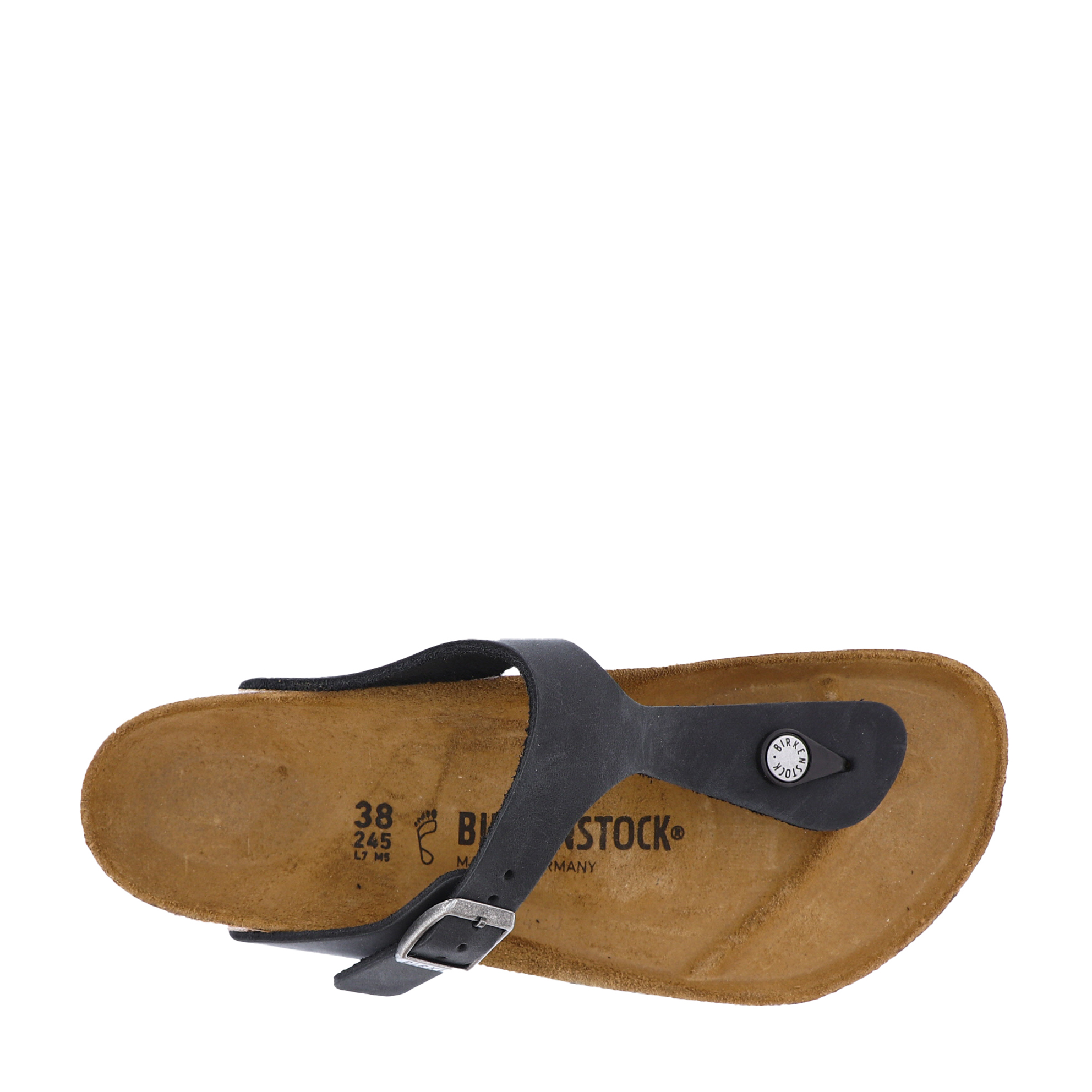 Birkenstock Gizeh Black Oil Ltr R - Kunitz Shoes