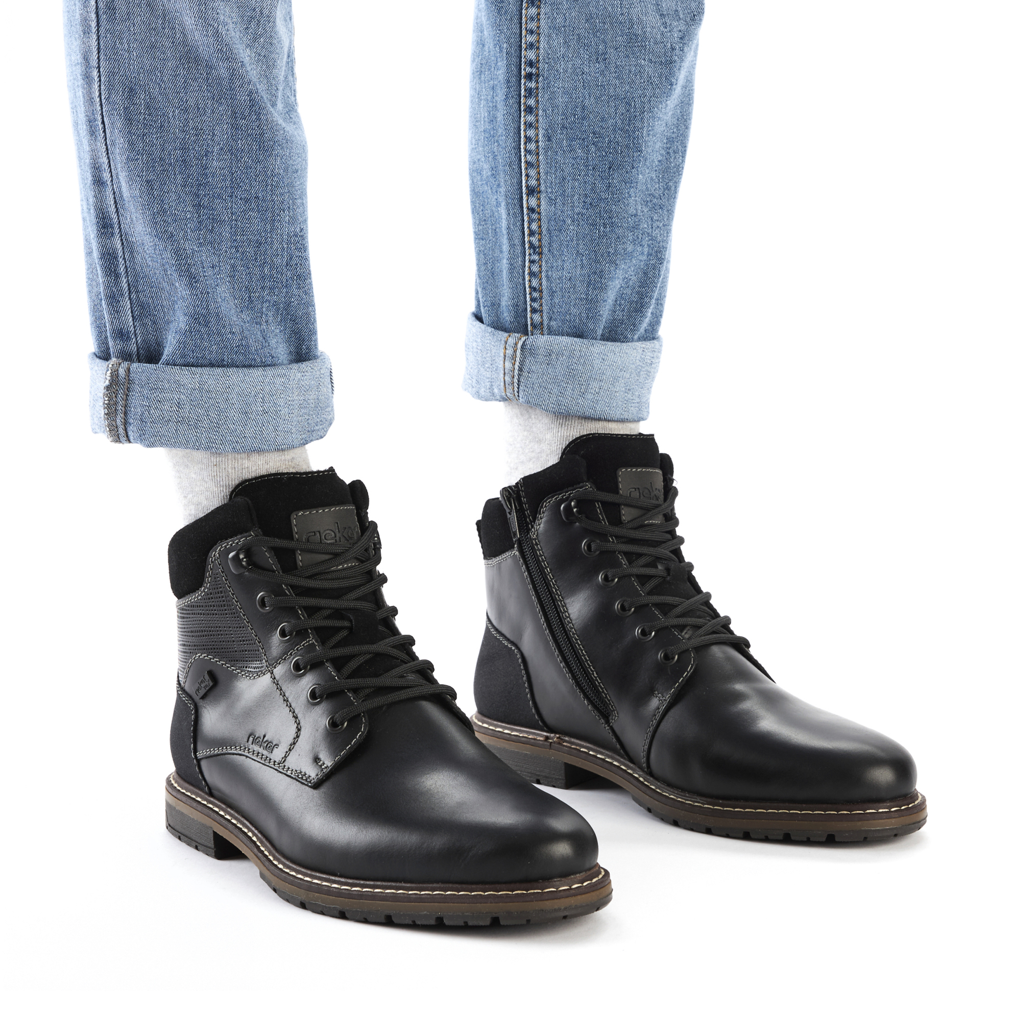 Rieker Me 13740 Short Laceup Boot - Kunitz Shoes