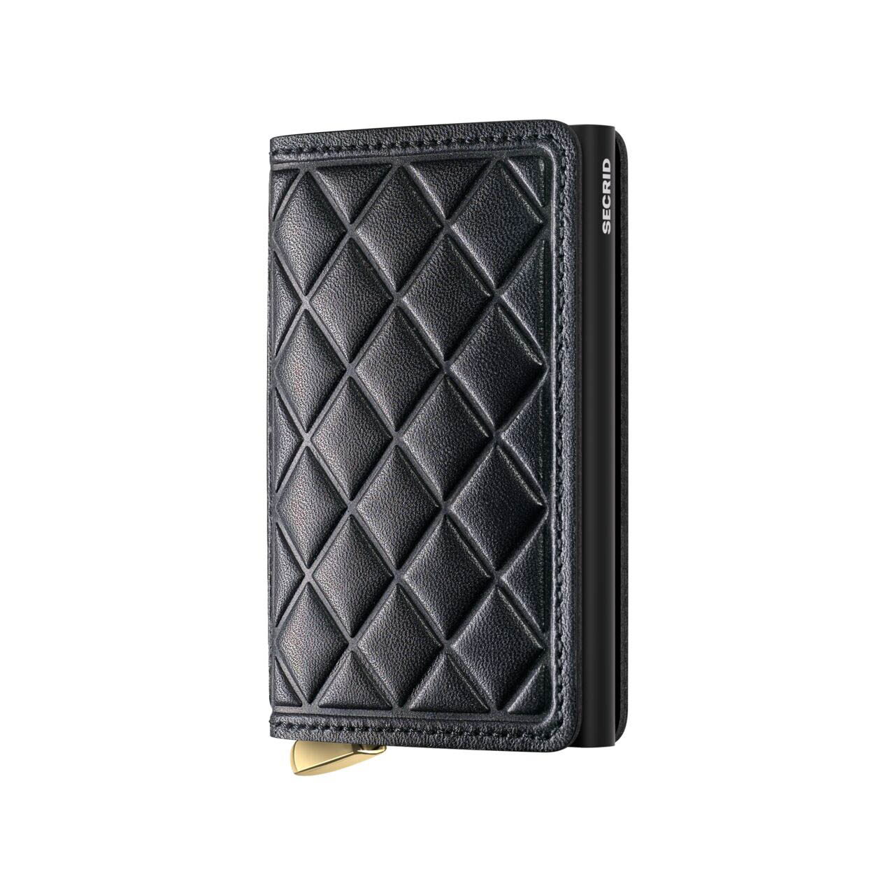 WEB_Medium-Emboss Diamond+ - Slimwallet - Black - Black+ - Front_SQUAREEDIT