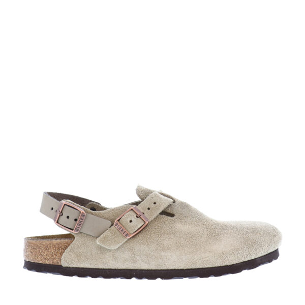 Birkenstock Boston Soft Taupe Suede R - Kunitz Shoes
